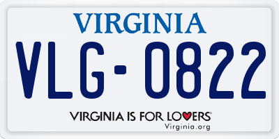 VA license plate VLG0822