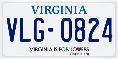 VA license plate VLG0824