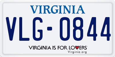 VA license plate VLG0844