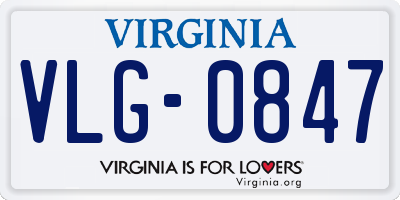VA license plate VLG0847