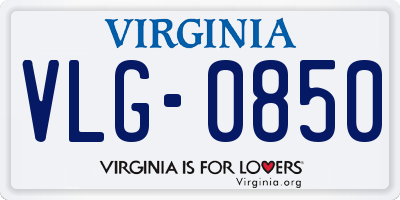 VA license plate VLG0850