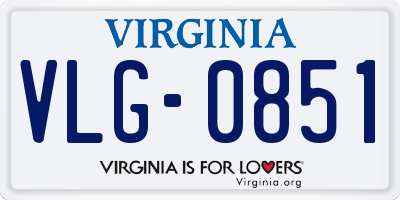 VA license plate VLG0851