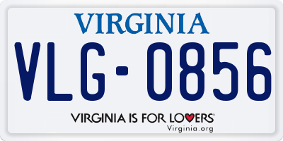 VA license plate VLG0856