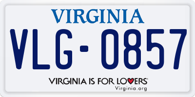 VA license plate VLG0857