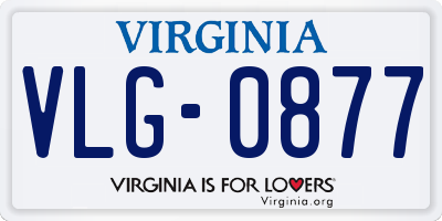 VA license plate VLG0877