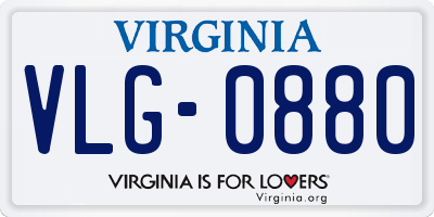VA license plate VLG0880