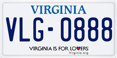 VA license plate VLG0888