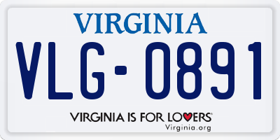 VA license plate VLG0891