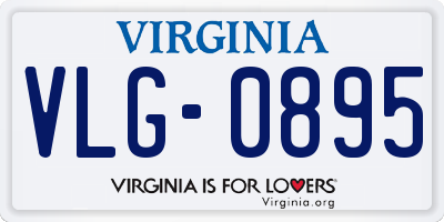 VA license plate VLG0895