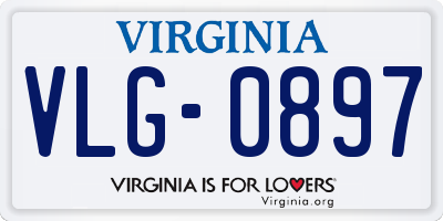 VA license plate VLG0897