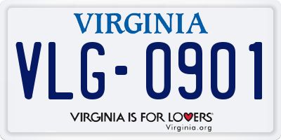 VA license plate VLG0901