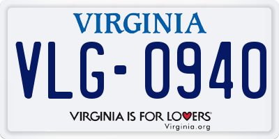 VA license plate VLG0940