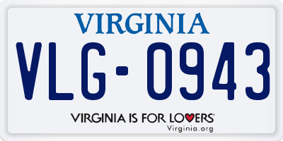 VA license plate VLG0943