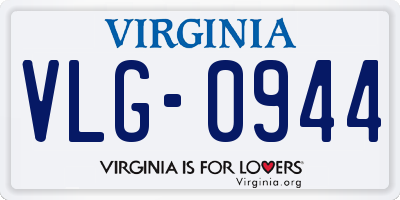 VA license plate VLG0944