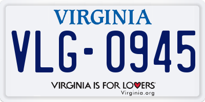 VA license plate VLG0945