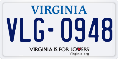 VA license plate VLG0948