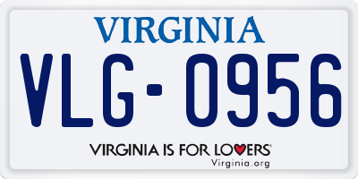 VA license plate VLG0956