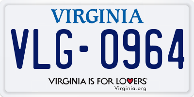VA license plate VLG0964