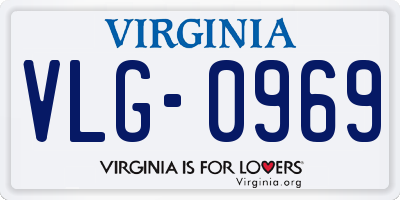 VA license plate VLG0969