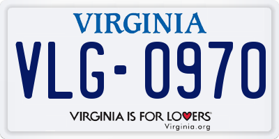 VA license plate VLG0970