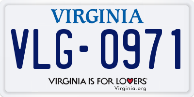 VA license plate VLG0971
