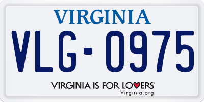 VA license plate VLG0975