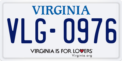 VA license plate VLG0976