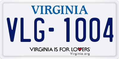 VA license plate VLG1004