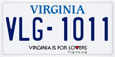 VA license plate VLG1011