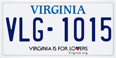 VA license plate VLG1015