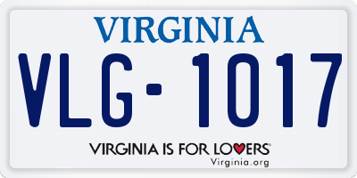 VA license plate VLG1017