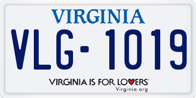 VA license plate VLG1019