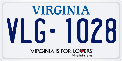 VA license plate VLG1028