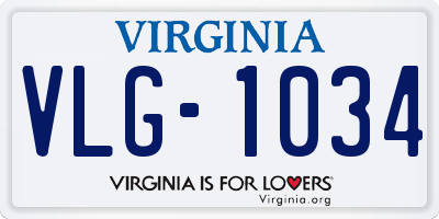 VA license plate VLG1034