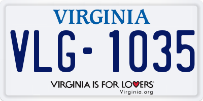 VA license plate VLG1035