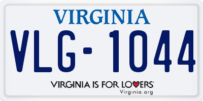 VA license plate VLG1044