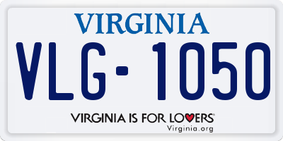 VA license plate VLG1050