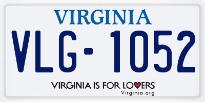 VA license plate VLG1052