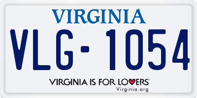 VA license plate VLG1054