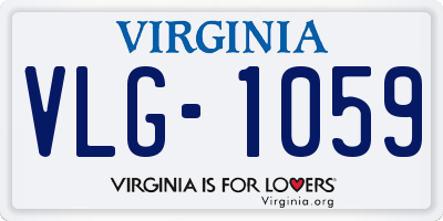 VA license plate VLG1059