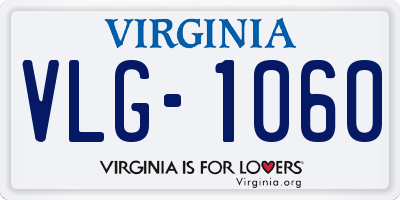 VA license plate VLG1060