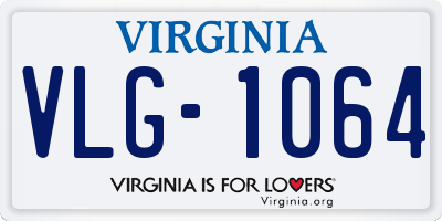 VA license plate VLG1064