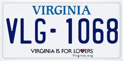 VA license plate VLG1068