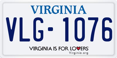 VA license plate VLG1076