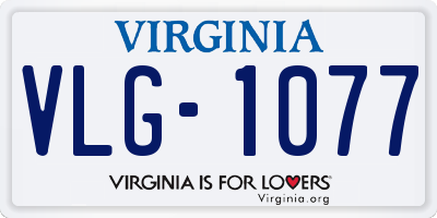 VA license plate VLG1077