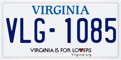 VA license plate VLG1085