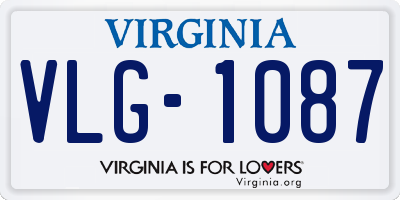 VA license plate VLG1087