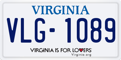 VA license plate VLG1089