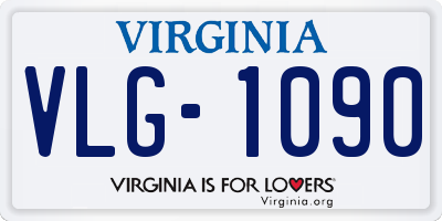 VA license plate VLG1090