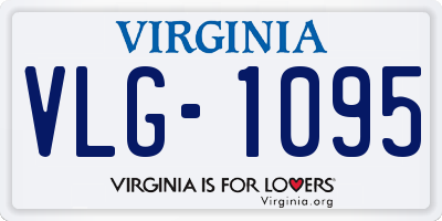 VA license plate VLG1095